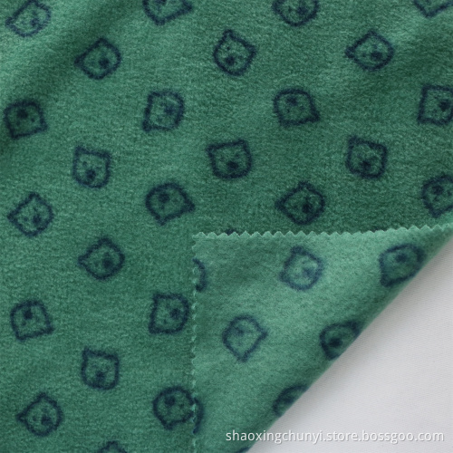 Customized Color Good Design Recyceln 100% Polyester Schussgestricke AOP Polar Fleece Stoff für Mantel Home Textile